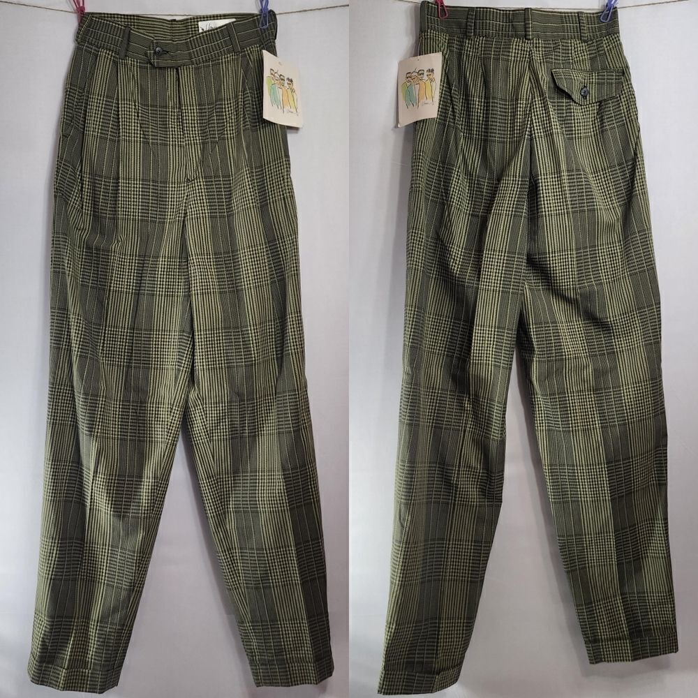 NWT! 1980s Flat front High Waisted Pleated Front Trousers by UMEN Streetwear